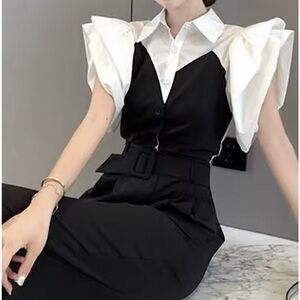 NWT, Lavishly Paris Temperament Goddess Shirt Jumpsuit.